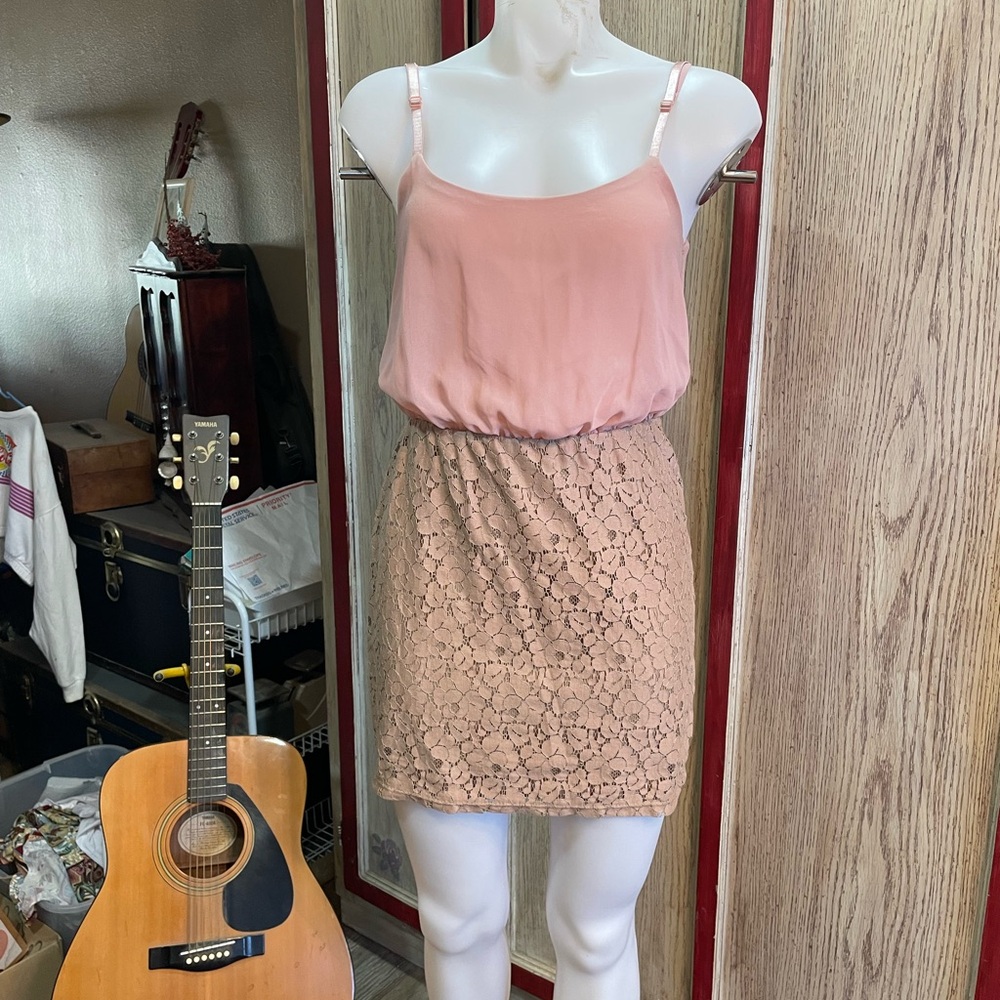 Poetry Blush Lace Pencil Skirt